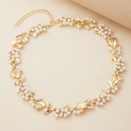 3 Pcs Rhinestone Imitation Pearl Earrings Necklace Set Two-piece Vintage Choker Accessory Light Luxury Jewelry Sets Wedding