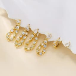 925 Sterling Silver Earrings Set for Women Teen Girls Fine 18K Real Gold Plated Galaxy Starlight Tassel Earring 6pcs Jewelry Set
