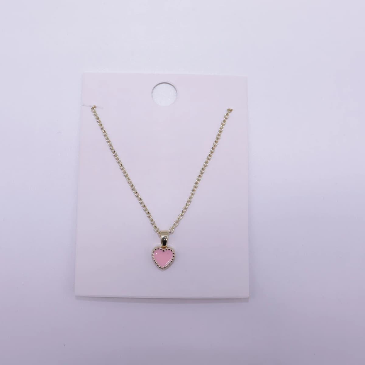 Minimalist Versatile Cute Heart Pendant Necklace Chain Chokers for Kids Girls Birthday Gift