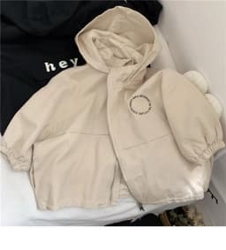 2 3 4 5 6 7 Years Spring Boys Jacket Letters Fashion Handsome Autumn Boys Windbreaker Coat Long Sleeves Hooded Zipper Outerwear