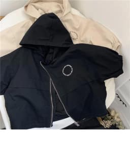 2 3 4 5 6 7 Years Spring Boys Jacket Letters Fashion Handsome Autumn Boys Windbreaker Coat Long Sleeves Hooded Zipper Outerwear