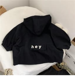 2 3 4 5 6 7 Years Spring Boys Jacket Letters Fashion Handsome Autumn Boys Windbreaker Coat Long Sleeves Hooded Zipper Outerwear