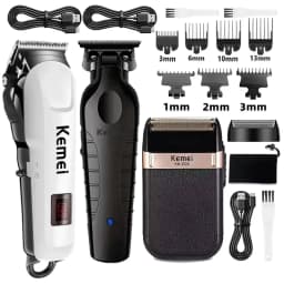Kemei Hair Clipper Km-809A Km-2299 Km-2024 UBS Rechargeable Cordless Beard Trimmer Powerful Electric Hair Clippers for Men