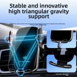 15W Car Wireless Charger 360° Rotation Air Vent Cellphone Bracket For iPhone 16 15 14 13 12 Samsung Xiaomi Fast Charging Station