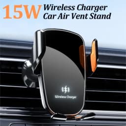 15W Car Wireless Charger 360° Rotation Air Vent Cellphone Bracket For iPhone 16 15 14 13 12 Samsung Xiaomi Fast Charging Station