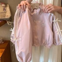 Korean-Style Girls' 2-Piece Set - Bow Detail Jacket + Casual Pants | Spring Toddler Outfit Toddler Girl Clothes Baby Outfit Set