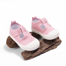 Spring Summer New Arrival Cute Candy Colors T-Strap Canvas Shoes Mesh Breathable Safety Toe Casual Soft Sole Girls Baby Toddler