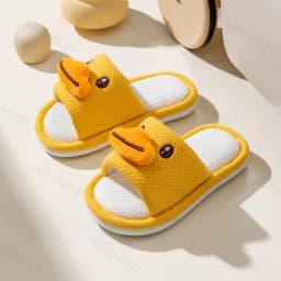 Capybara Closed Toe Slippers Children's 2026 Fashion Linen Floor Shoes Indoor Breathable Home Sandals Anti-slip Cartoon Slipper