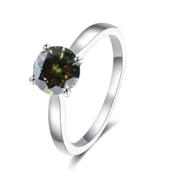 2 Carat Colorful Moissanite Rings D Color VVS Original Sterling Silver 925 Jewelry For Women Wedding Bands with Free Certificate