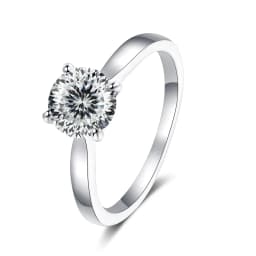 2 Carat Colorful Moissanite Rings D Color VVS Original Sterling Silver 925 Jewelry For Women Wedding Bands with Free Certificate