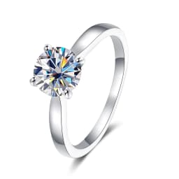 2 Carat Colorful Moissanite Rings D Color VVS Original Sterling Silver 925 Jewelry For Women Wedding Bands with Free Certificate