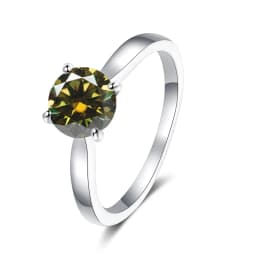 2 Carat Colorful Moissanite Rings D Color VVS Original Sterling Silver 925 Jewelry For Women Wedding Bands with Free Certificate