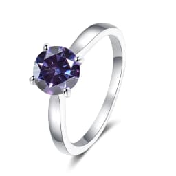 2 Carat Colorful Moissanite Rings D Color VVS Original Sterling Silver 925 Jewelry For Women Wedding Bands with Free Certificate