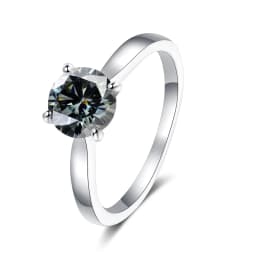 2 Carat Colorful Moissanite Rings D Color VVS Original Sterling Silver 925 Jewelry For Women Wedding Bands with Free Certificate