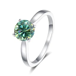2 Carat Colorful Moissanite Rings D Color VVS Original Sterling Silver 925 Jewelry For Women Wedding Bands with Free Certificate