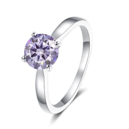 2 Carat Colorful Moissanite Rings D Color VVS Original Sterling Silver 925 Jewelry For Women Wedding Bands with Free Certificate