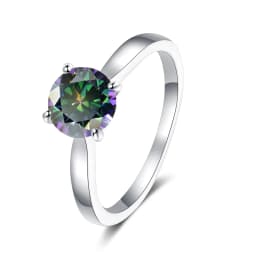 2 Carat Colorful Moissanite Rings D Color VVS Original Sterling Silver 925 Jewelry For Women Wedding Bands with Free Certificate