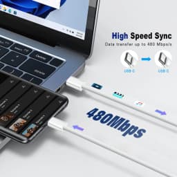 10 PCS 60W PD USB-C Fast Charging Braided Cable For iPhone 15 16 Pro Max Samsung Xiaomi Redmi POCO Type C Cables With Retail Box