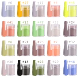 24Pcs/Set Nail Acrylic Powder Multi-Colors Professional Nails Crystal Pigment Dust for Nail Art Extension Carving Dipping Powder