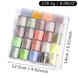24Pcs/Set Nail Acrylic Powder Multi-Colors Professional Nails Crystal Pigment Dust for Nail Art Extension Carving Dipping Powder