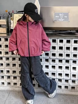 Girls' Spring/Autumn Coat 2025 New Arrival Windproof Oversized Jacket Hooded Sports-Style Casual Coat for Older Children