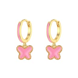 Small Cute Butterfly Dangle Earrings for Kids Girl Children Chic Sweetness Lovely Hoop Clip Earring Jewelry Gift