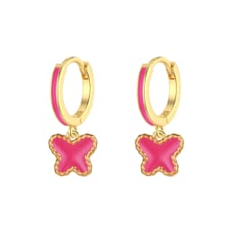 Small Cute Butterfly Dangle Earrings for Kids Girl Children Chic Sweetness Lovely Hoop Clip Earring Jewelry Gift