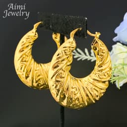 Popular African 18K Gold Plated Copper Jewelry Set for Women Earrings Pendant Necklace Brazilian Bridal Wedding Party Gifts
