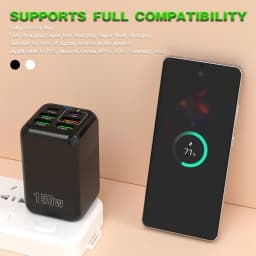 150W 6-Port PD QC3.0 USB C Wall Charger Super Fast Charging Station For iPhone 15 16 Pro Samsung S24 iPad Xiaomi Huawei OnePlus