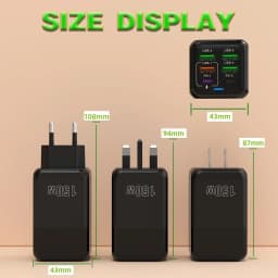 150W 6-Port PD QC3.0 USB C Wall Charger Super Fast Charging Station For iPhone 15 16 Pro Samsung S24 iPad Xiaomi Huawei OnePlus