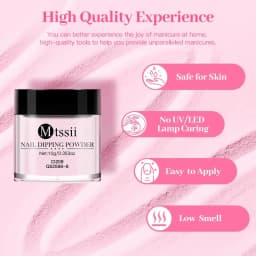 10pcs/set Nail Dipping Powder Natural Dry No Lamp Cure DIY Nail Art Decoration Pigment Dust Glitter Long Lasting Nail Supplies