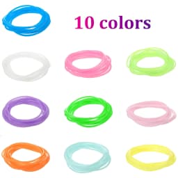 100 Pcs 80s Multicolor Silicone Jelly Rubber Bracelets Hair Ties Women, Mixed Style, Random Color