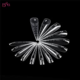 BNG 70Pcs Extra Long Dual Forms Stiletto 4XL Reusable Full Cover Acrylic Builder Solid Hard Gel Extension Nail Molds