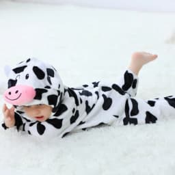 Inflant Newborn Rompers Kigurumi Winter Animal Onesie Kids Jumpsuit Pajamas Baby Cow Costumes For Christmas Halloween Party