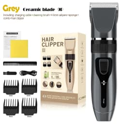 Professional Electric Hair Clipper Set, Low-Noise Long-Lasting Hair Trimmer, USB Rechargeable Grooming Kit for Home Use