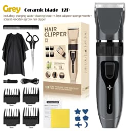 Professional Electric Hair Clipper Set, Low-Noise Long-Lasting Hair Trimmer, USB Rechargeable Grooming Kit for Home Use