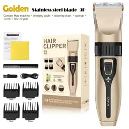Professional Electric Hair Clipper Set, Low-Noise Long-Lasting Hair Trimmer, USB Rechargeable Grooming Kit for Home Use