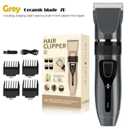 Professional Electric Hair Clipper Set, Low-Noise Long-Lasting Hair Trimmer, USB Rechargeable Grooming Kit for Home Use