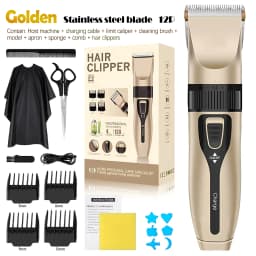 Professional Electric Hair Clipper Set, Low-Noise Long-Lasting Hair Trimmer, USB Rechargeable Grooming Kit for Home Use