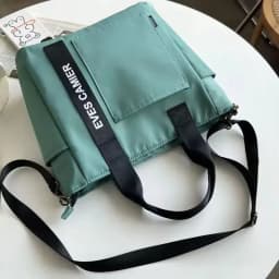 New Casual Tote Large Capacity Shoulder Bag Nylon Waterproof Canvas Handbag Simple Fashion Messenger Bags for Schoolgirl