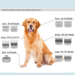 7FC/5FC/10/15/30/40/3-3/4FC Replacement Ceramic Blade For Andis AGC,BDC,BGC,MBG /Oster A5,Classic 76/Wahl KM Dog Pet Clippers
