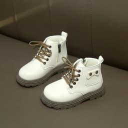 2025 Spring Autumn Winter Ankle Boots Light Girl Platform Shoes Burgundy Beige Black Boys Short Boots Super Cozy Shoes