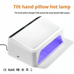 Professional High Power Portable Nail Dryer UV Lamp Acrylic Manicure Hand Pillow 365nm Luminous Deep Nail Armpit