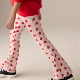 Jumping Meters New Arrival Boot Cut Heart Children's Leggings Pants Hot Selling Kids Skinny Trousers Full Pencil Pants Baby Wear