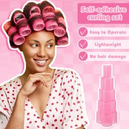33 pcs Hair Curlers Rollers Self Grip Hair Curlers No Heat with Clips & Tail Comb for Long Medium Short Hair