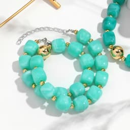 Colorful Acrylic Big Square Beaded Choker Necklaces for Women Personalized Handmade Pendant Necklace New Fashion Jewelry Gift