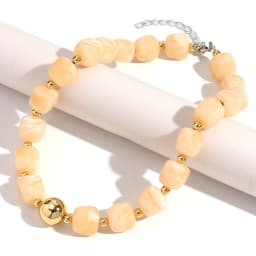 Colorful Acrylic Big Square Beaded Choker Necklaces for Women Personalized Handmade Pendant Necklace New Fashion Jewelry Gift