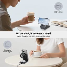 3-in-1 Foldable Magnetic Wireless Charger Station for iPhone 17/16/15/14/13/12 Apple Watch AirPods Wireless Charging Stand