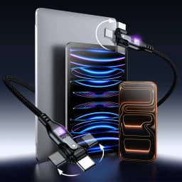 AUFU 240W USB Type C Cable 5A PD3.1 Fast Charging Cord For Samsung Galaxy S23 S24 iphone 1716 Pro Xiaomi 180 Rotate Charge Cable