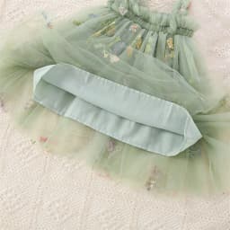 Summer New Princess Style Baby Girl Dress, Sweet Green Floral Chiffon Children'S Clothing (6 Months -5 Years Old)